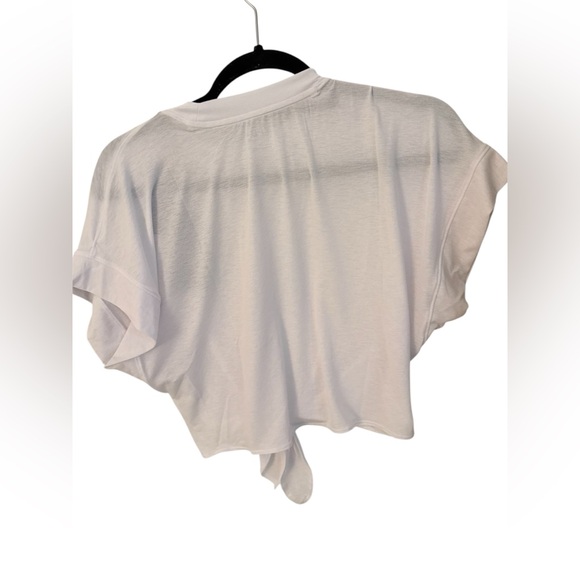 NWT Abercrombie YPD White Active Featherweight Tie Front Tee XS - Picture 4 of 7